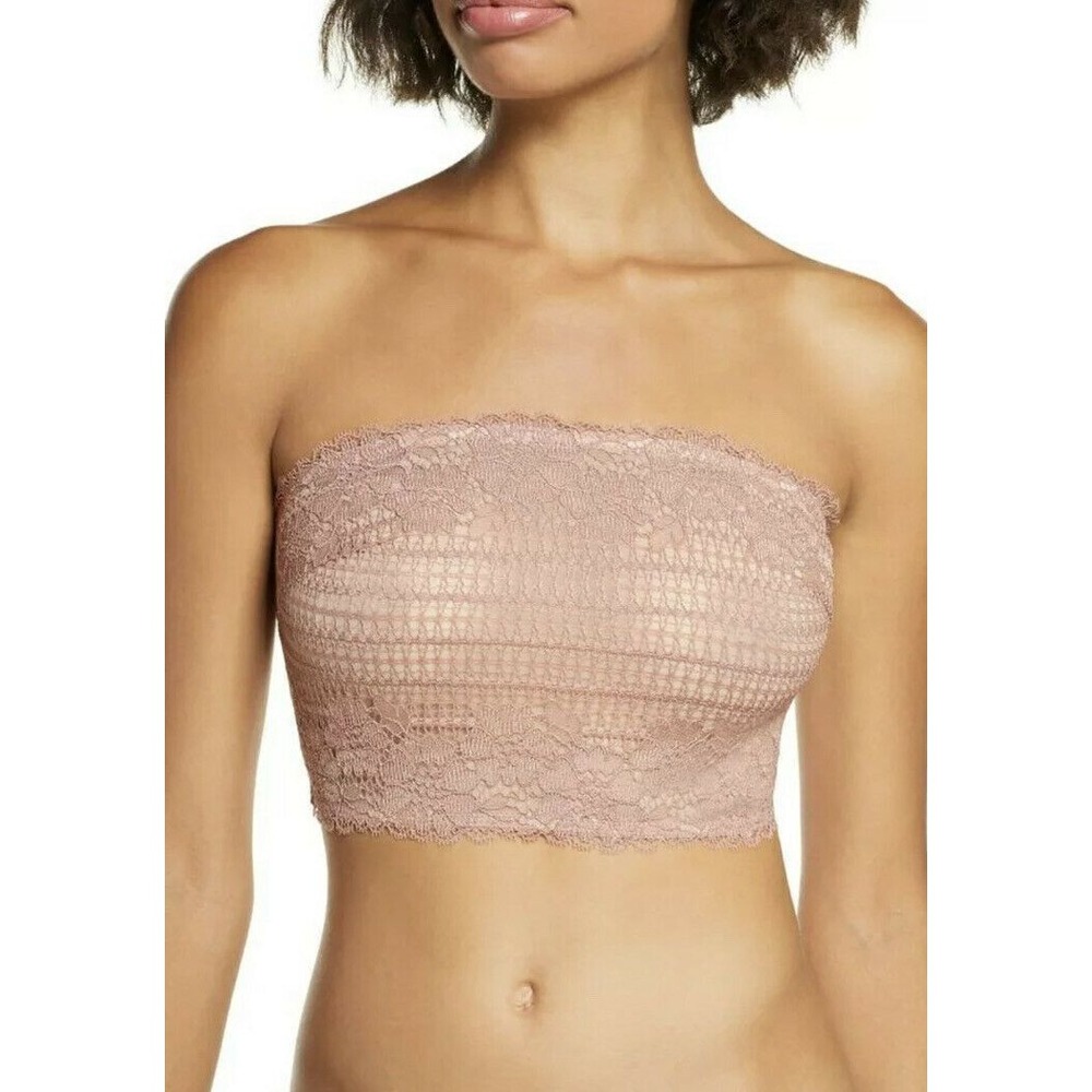 NWT Free People Intimately Camila bandeau bralette - vintage rose - size L